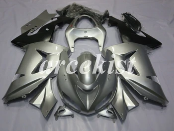 

4 Free Gifts New ABS Motorcycle Full Fairings Kit Fit For Kawasaki Ninja ZX-10R 2006 2007 06 07 10R bodywork set Silver
