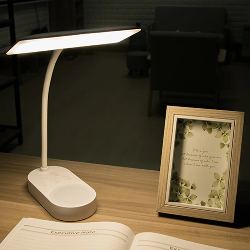 BMBY-инновационная двойная лампа с Usb зарядкой, 5 стопов, Холодный/теплый светильник, настольная лампа, Настольный светильник, светодиодные настольные лампы, гибкие