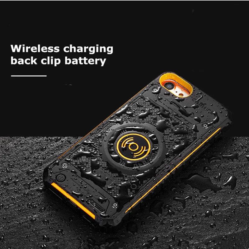 Slim shockproof Wireless Charger Battery Case For iPhone 6 6S 7 8 Plus Three defense Power bank Back Cover For iPhone X XS 7 8 6