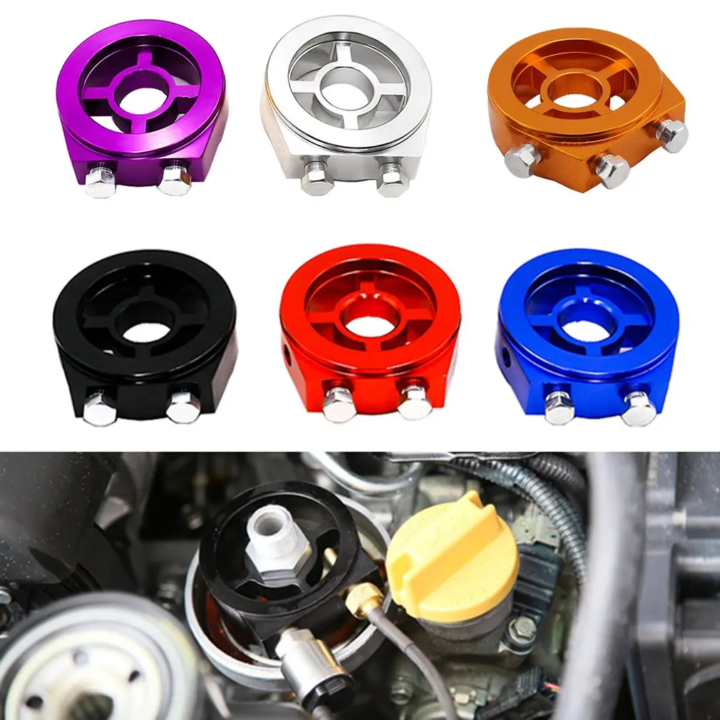 

Aluminum Universal Auto Oil Temp Oil Pressure Gauge Cooling Filter Sandwich Plate Adapter accessory Kit
