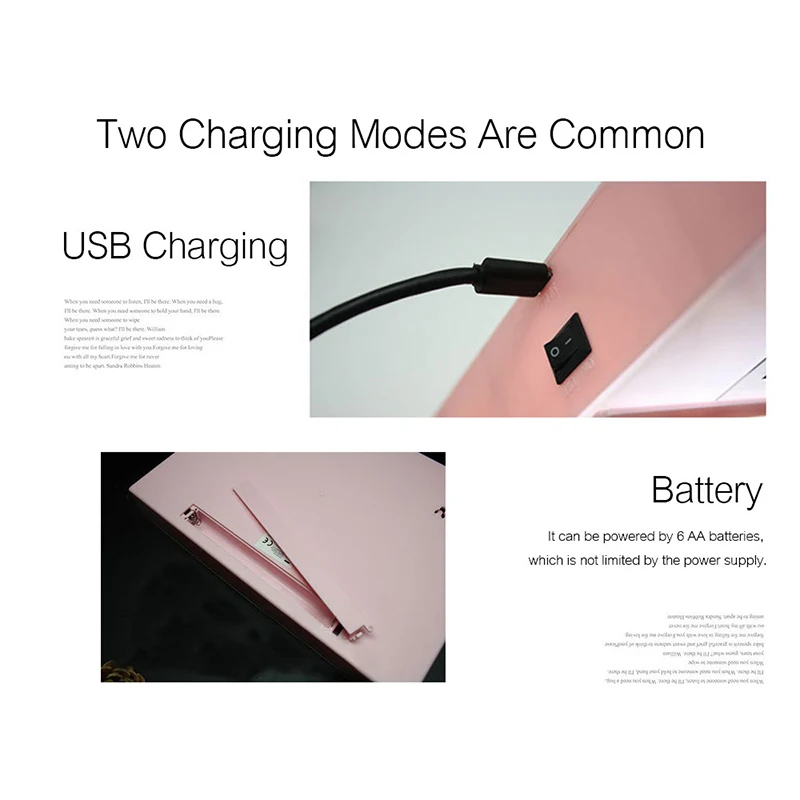 Woodpow A4 Размеры USB AA Батарея светодиодный Комбинации ночной Светильник короб DIY
