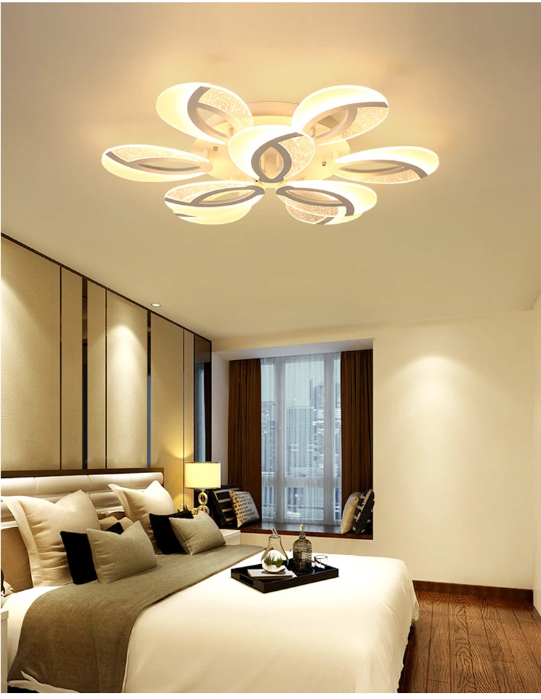 mini chandelier LED Chandelier Modern Ceiling chandeliers Lighting For Living Room Bedroom kitchen With Remote Control Lustre Light Fixtures dining room lights