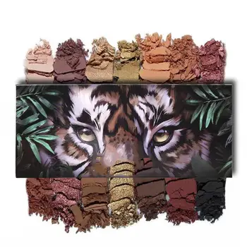 

14 Color Tiger Nude Shining Eye Shadow Pearlescent Makeup Glitter Pigment Smoky Eye Shadow Palette Waterproof Cosmetics TSLM1