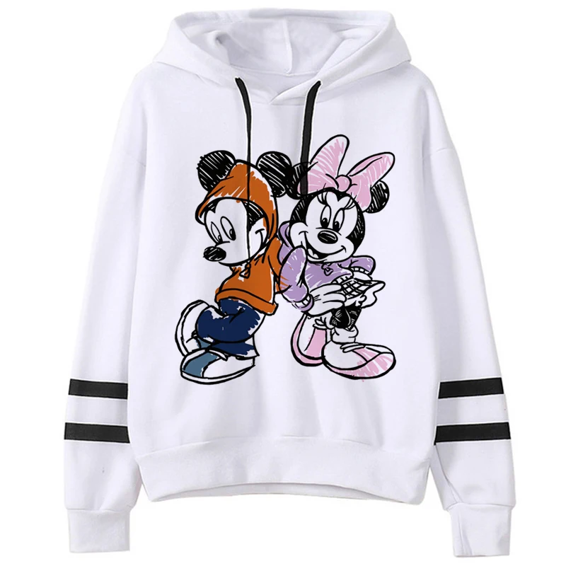 Kawaii Disney Mickey Funny Cartoon Winter Hoodies Women Cute Minnie Anime Harajuku Sweatshirt Graphic Streetwear Hoody Female 4