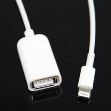 1 шт. адаптер OTG кабель 8 Pin типа «папа» USB 2,0 переходник с внутренней резьбой для iPhone Камера клавиатура флеш-накопитель кард-ридер