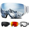 JULI Professional Magnetic Ski Goggles Double Layers Lens Anti-fog UV400 Big Ski Mask Glasses Snowboard Goggles For Men Women 1