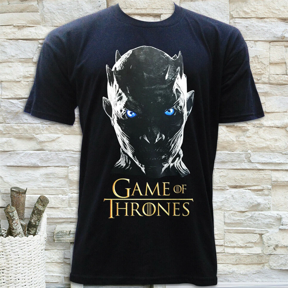 Game Of Thrones Night King White Walker Got Men'S Graphic Navy Blue T Shirt  Outfit Tee Shirt|T-Shirts| - AliExpress