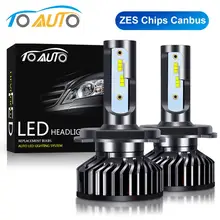 2 шт. зэс светодиодный чипы H4 Canbus H1 H3 H7 H8 H11 HB3 9005 HB4 9006 светодиодный фар автомобиля лампы H27 880 881 Автоматическая головная фара 12V 6000K