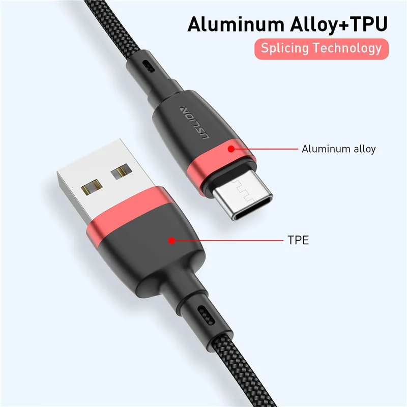 USB Type C Cable For Samsung S23 S22 S21 Xiaomi Redmi note 11 3A Fast Charging