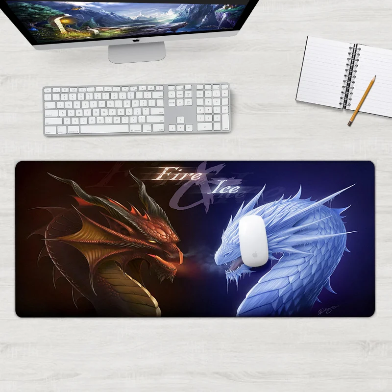  70*30cm Gaming Mouse Pad Large XL Dragon Logo Computer Mousepad XXL Rubber Desk Mat for Laptop for 