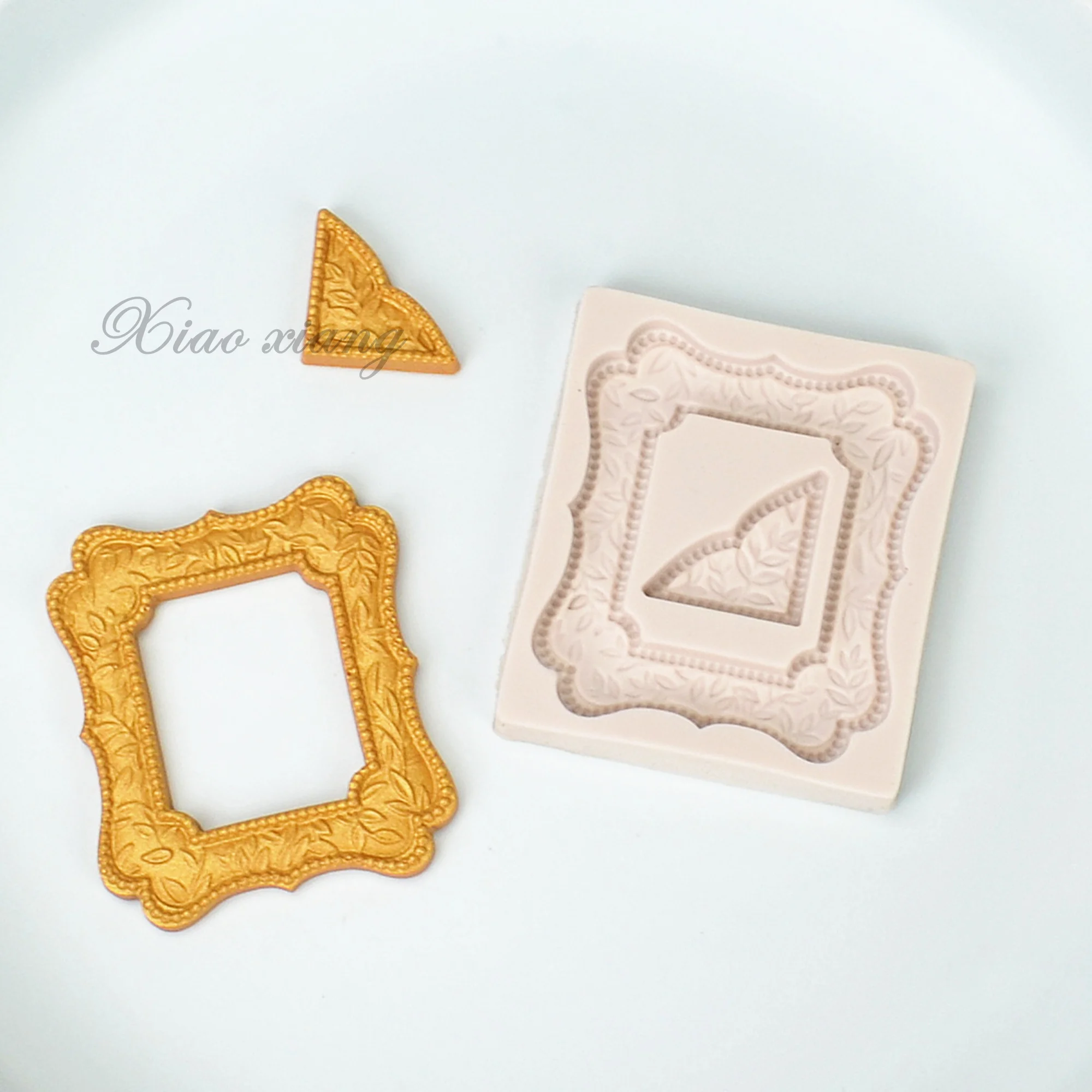 

Photo Frame Fondant Cake Decorating Tools Frame Cupcake Chocolate Wedding Cake Border Silicone Molds Kitchen Baking Moulds