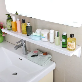 

Bathroom Shelf Suction Cup Rack Punch Free Wall Storage Organizer Kitchen Display Shelves TUE88