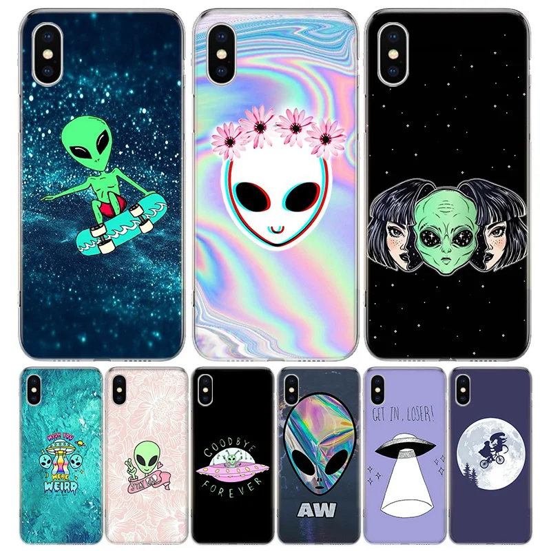 Alien Believe UFO ET симпатичный чехол для телефона Iphone 11 12 Mini Pro 7 6X8 6S Plus XS MAX + XR 5S SE 10 9 Art TPU