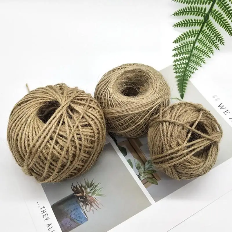 

Natural 100M Jute Twine Rope Linen Twine Rustic String Cord Rope DIY Burlap String Rope Party Wedding Gift Wrapping Cords Thread