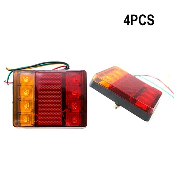 

Waterproof Auto LED Lights Lamps Tail Stop Indicator Bulbs Driving DC 12V 4pcs