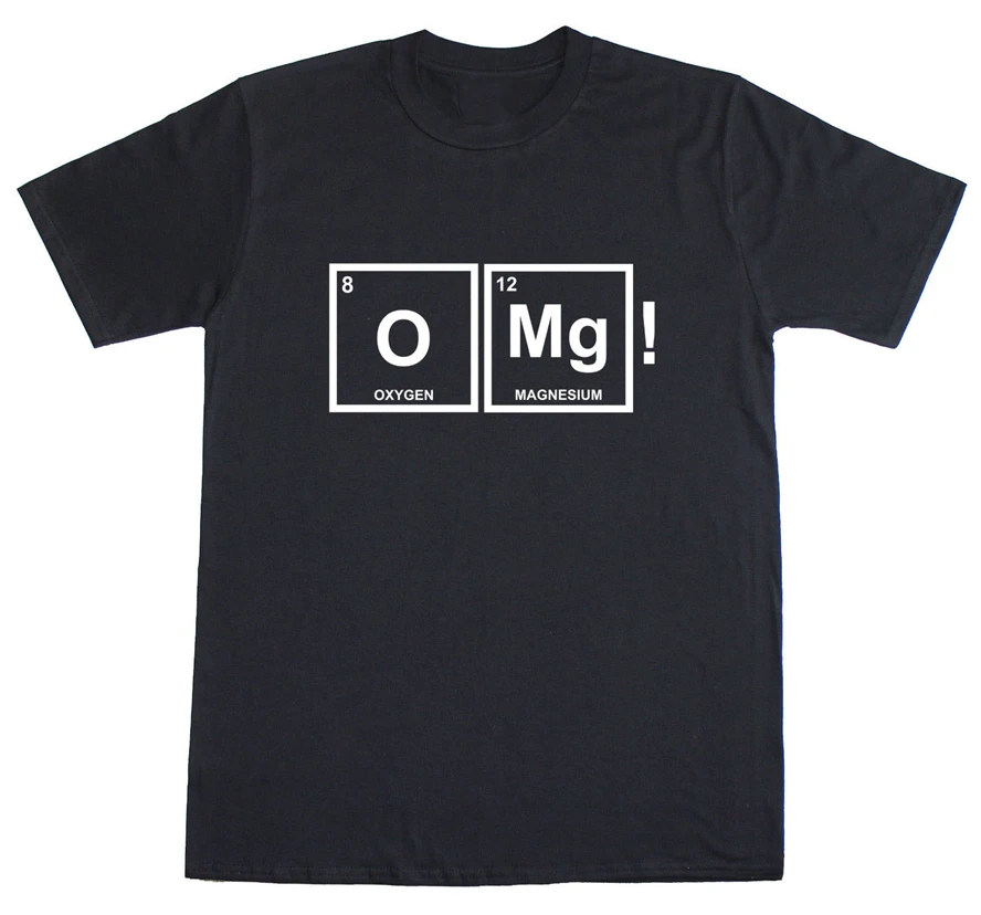 

Omg Periodic Table Science Geek Regular Fit Funny Male T Shirt Birthday Gift Tee Shirt