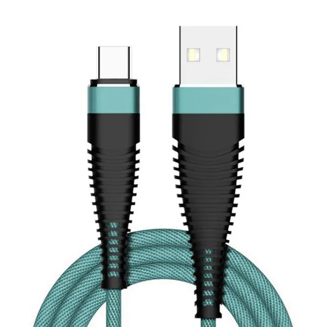 Mint GreenFor Type C Кабель для зарядного устройства iphone Быстрая Зарядка Синхронизация данных СВЕТОДИОДНЫЙ модуль панели управления USB/type C для samsung A50 huawei P30 Xiaomi redmi phone charge - Цвет: Mint GreenFor Type C