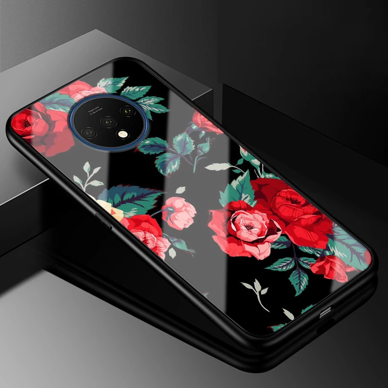7 6,55 ''для oneplus 7T чехол из закаленного стекла твердая задняя крышка чехол для телефона s для One plus 7T oneplus 7T силиконовый бампер защитный чехол - Цвет: 7