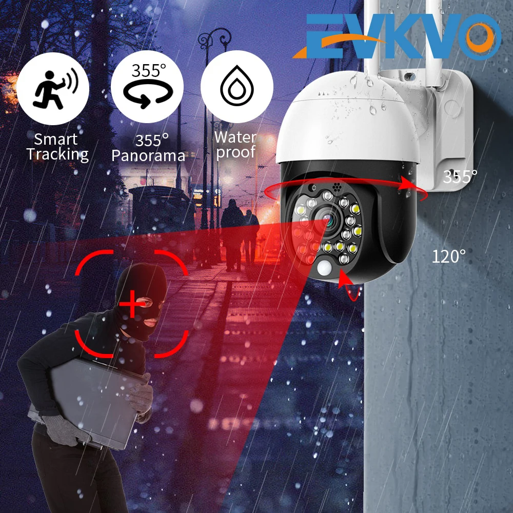 

EVKVO 1080P IP Camera HD Wifi Outdoor Speed Dome YCC365 Plus Wireless Wifi Security Camera Pan Tilt Network CCTV Surveillance