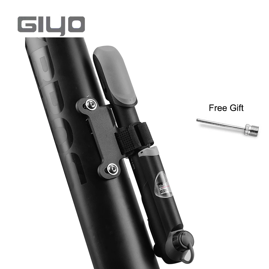 Велосипедный мини насос GIYO ручной с клапаном Schrader Presta воздушный для езды на