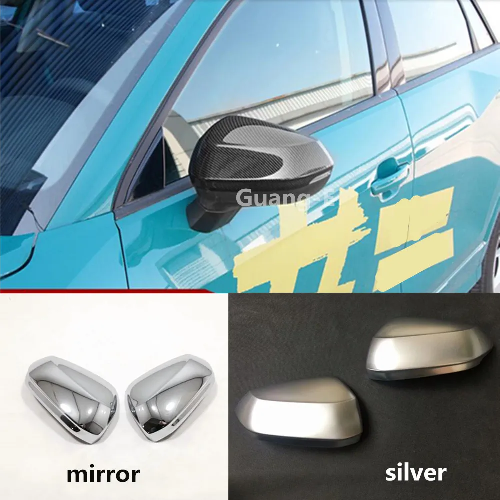 

Car ABS Decoration Styling Stick Rear View Rearview Side Glass Mirror Cover Trim Frame 2pcs For Audi Q2 Q2L 2018 2019 2020