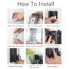 600mL Manual Soap Dispenser Wall Mounted Hand Press Soap Dispenser for Dish Liquid Lotion Shower Gel Shampoo Chamber 6