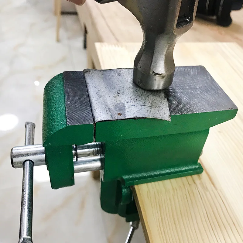

Household Bench Clamp Base Vise With Anvil Plane Tapping Multi-function Fixture Table Clamp Double Track