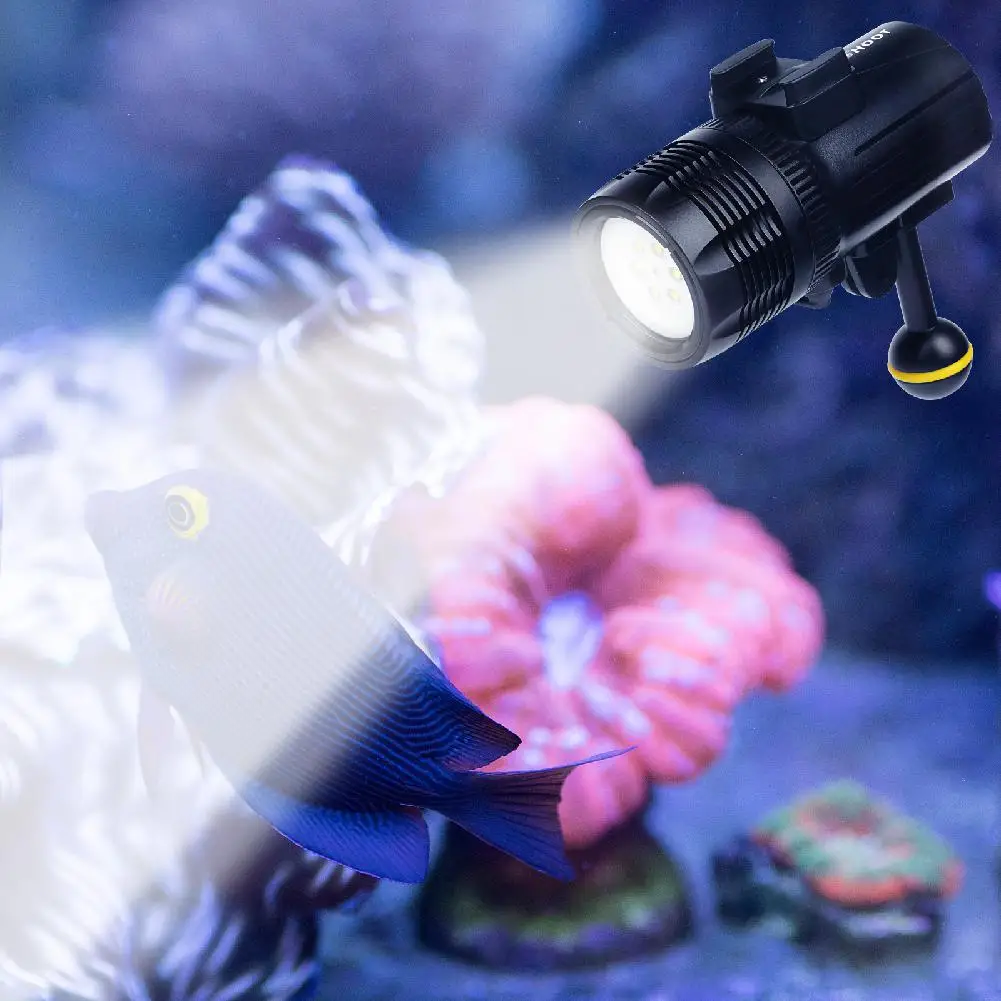 Outdoor LED Video Light For HERO7/6/5 Video Light Video Light 1000LM Waterproof Underwater Diving Flashlight R25