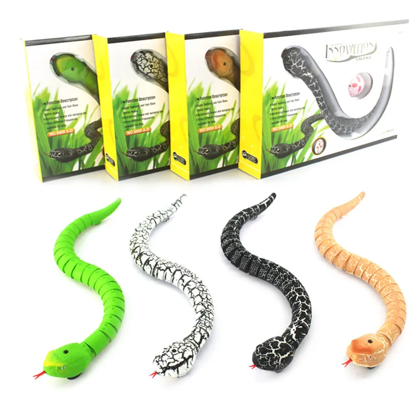 

RC Animal Toys Kids Remote Control Snake Rattlesnake Toy Child Plastic Trick Terrifying Mischief Toy Top Birthday Gift