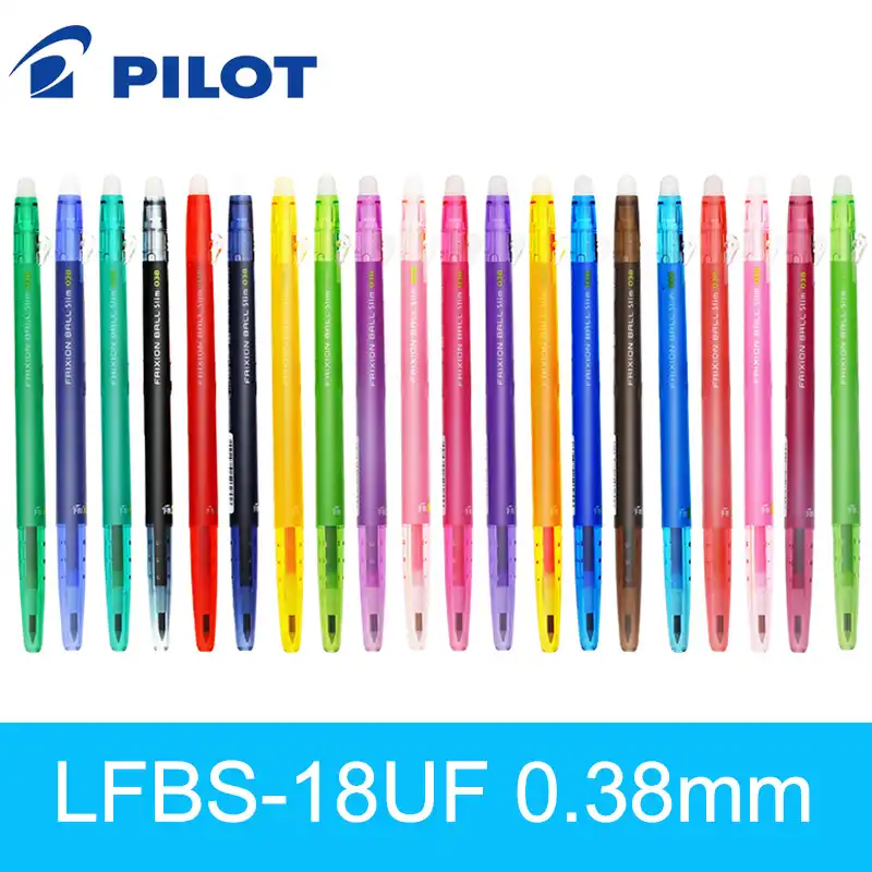 Japan Pilot Frixion Pen Slim Erasable Gel Pen Ball Point 0 38 Mm Japan Lfbs 18uf Color Available Gel Pens Aliexpress