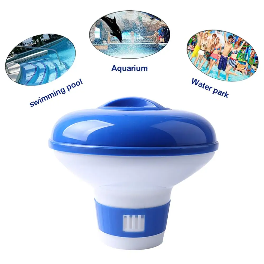

Swimming Pool Floating Pill Dispenser Spa Chemical Dispenser Floating Tablet Chlorine Automatic Applicator 5 Inch