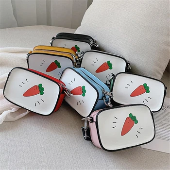 

Kids Bags Unisex Carrots Shoulder Bags Children Messenger Bags Black Baby Boy Girl Flap Fashion Birthday Gift New Travel Bags
