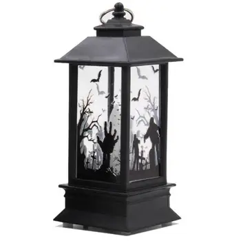 

Romantic Pumpkin Lamp Halloween Bat Spider Kids Home Lantern Led Candle Light Pumpkin Light Hanging Lantern Garden Witch Party