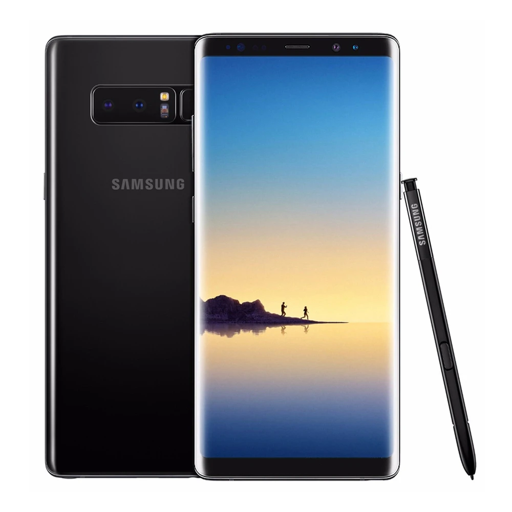 Samsung Galaxy Note8 Duos N950FD Note 8, разблокированный телефон 4G LTE, четыре ядра, 6,3 дюймов, две sim-карты, 12 МП, 6 ГБ и 64 ГБ, отпечаток пальца - Цвет: Midnight Black