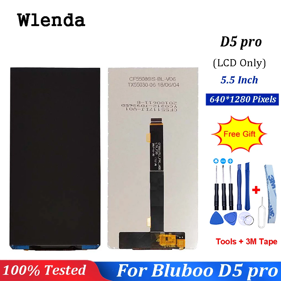 

5.5" LCD For Bluboo D5 pro LCD Display+Touch Screen 100% Tested Screen Digitizer Assembly Replacement+Tools For bluboo d5 pro