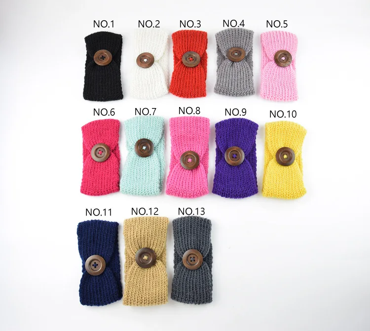 Европа и Америка,, Детская вязаная повязка для волос с большой пряжкой, осенне-зимние детские головные уборы, детское оголовье из пряжи, ручная работа