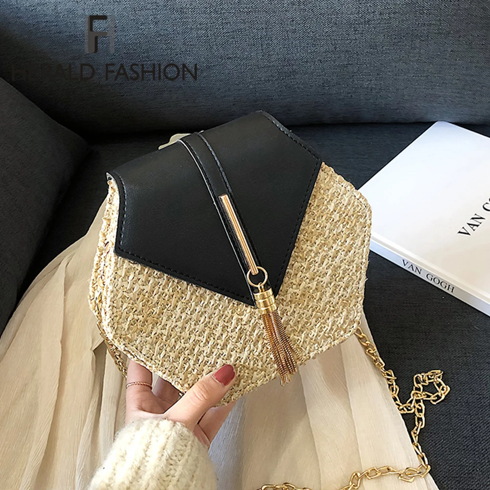 Multi Style Straw+Leather Handbag Women Summer Rattan Bag Handmade Woven Beach Circle Bohemia Shoulder Bag Multi Style Straw+Leather Handbag Women Summer Rattan Bag Handmade Woven Beach Circle Bohemia Shoulder Bag