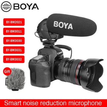 

BOYA BY-3030/3031 Radio Microphone Super-Cardioid Condenser Shotgun Microphone Interview Capacitive Video Mic for DSLR Cameras