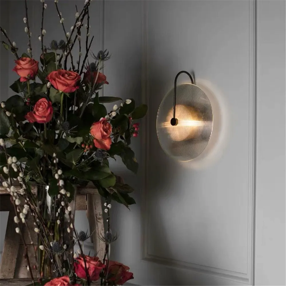 Nordic Design Modern LED Wall Lamp Loft Decor Sconce Wall Lights Iron Glass Bedroom Bedside Wall Light Home Lighting Luminaire (3)