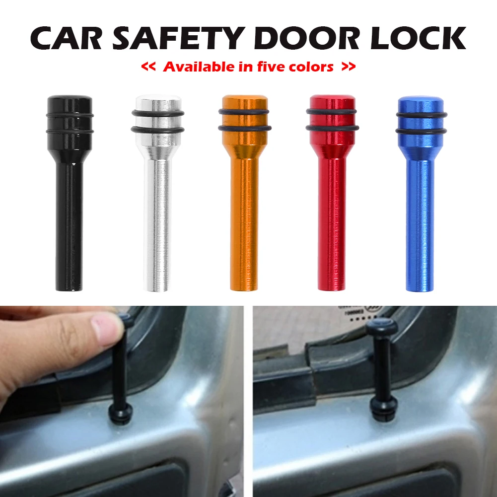 Car Interior Accessories Car Door Lock Pins Car Door Lock Knob Universal Aluminum Alloy Auto Car Security Door Lock Pins Universal Car Truck Interior Door Lock Knob Pull Pins