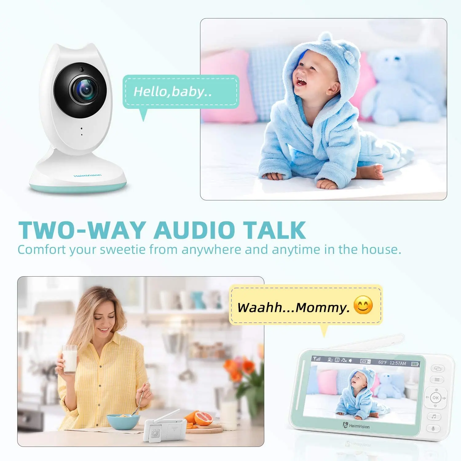 HeimVision HMA32MQ Baby Monitor Camera Video 4.3