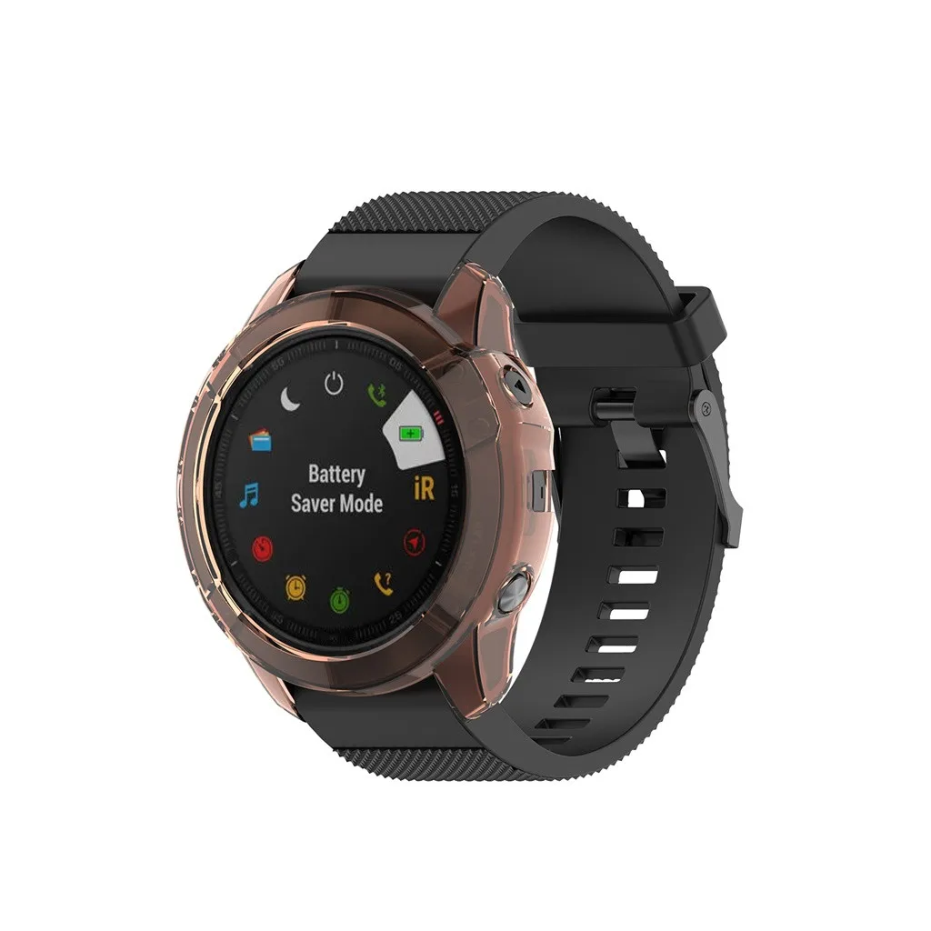 Ouhaobin чехол для Garmin Fenix 6 6X6 S Чехол для смарт часов кристально чистый TPU чехол для Garmin fenix Чехол протектор 1028#2