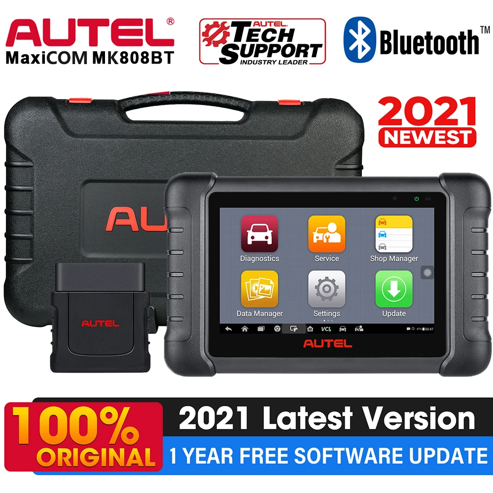 Autel MaxiCOM MK808BT Wireless Car Diagnostic Tool ODB2 scanner 25 Services All System Diagnosis Oil Reset EPB SAS BMS DPF | Автомобили и