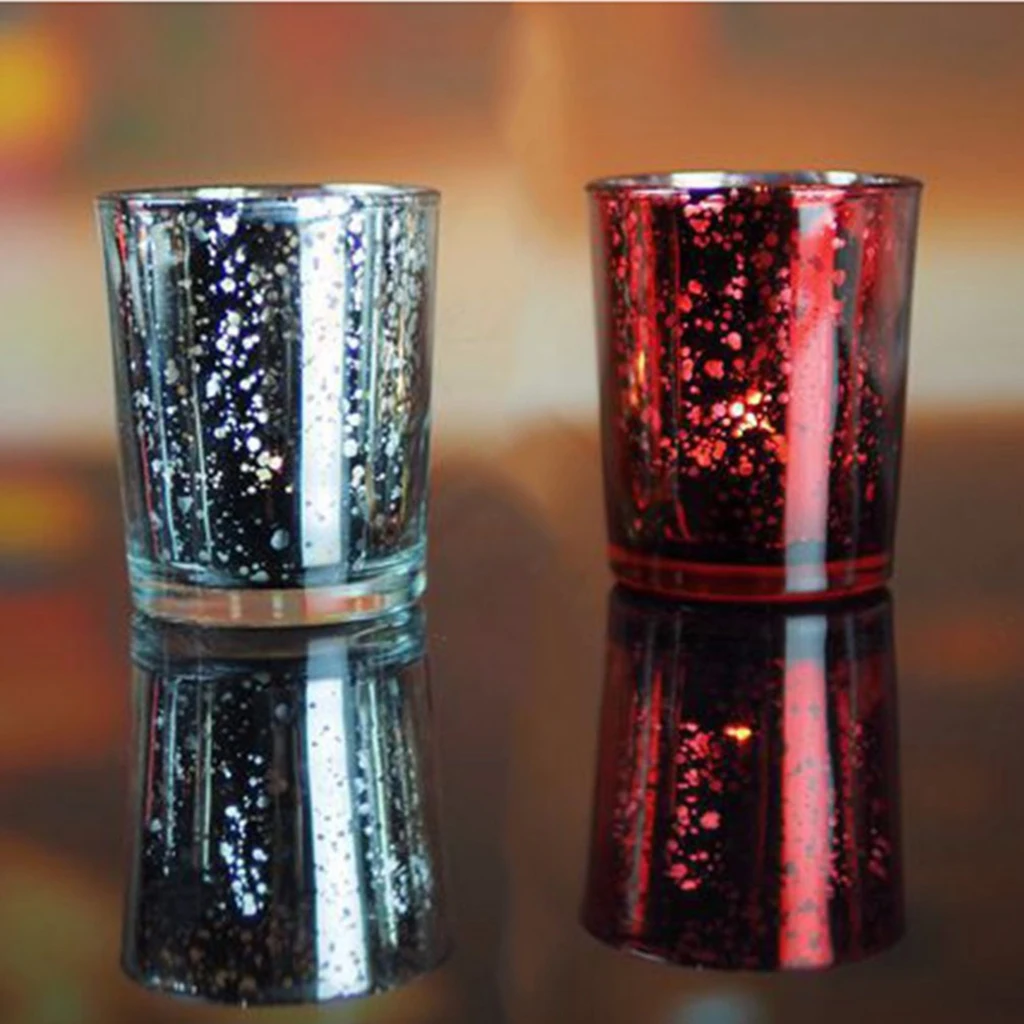 Speckled Glass Votive Candle Tealight Holder for Weddings Parties Home D&eacute;cor Office Bar Cafe Ornament