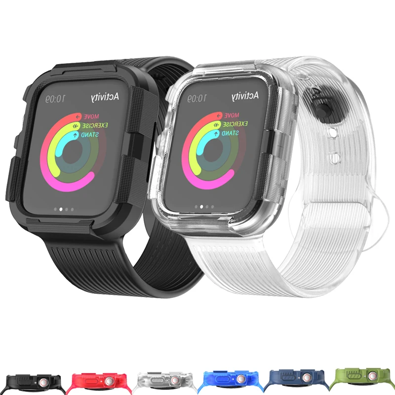 Ремешок и Защитная крышка для apple watch band 44 мм 40 iwatch чехол 5/4 анти падение