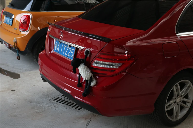 Спойлеры из углеродного волокна для Mercedes-Benz C-Class W204 C63 C180 C200 C230 C260 C280 C300 2007- заднего крыла губы спойлер, аксессуары