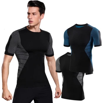 

Fashion Men Slimming Tops Body Shapers Tummy Shaper T Shirt Bodybuilding Compression Tops Fat Burning Chest Tummy Tops Corset