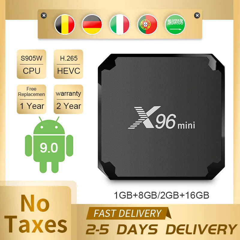 

X96 Mini TV Smart Box 1G 8G Android 9.0 Amlogic S905W Quad-Core FULL HD Support 2.4G Wireless WIFI X96 Mini Android Set-Top Box