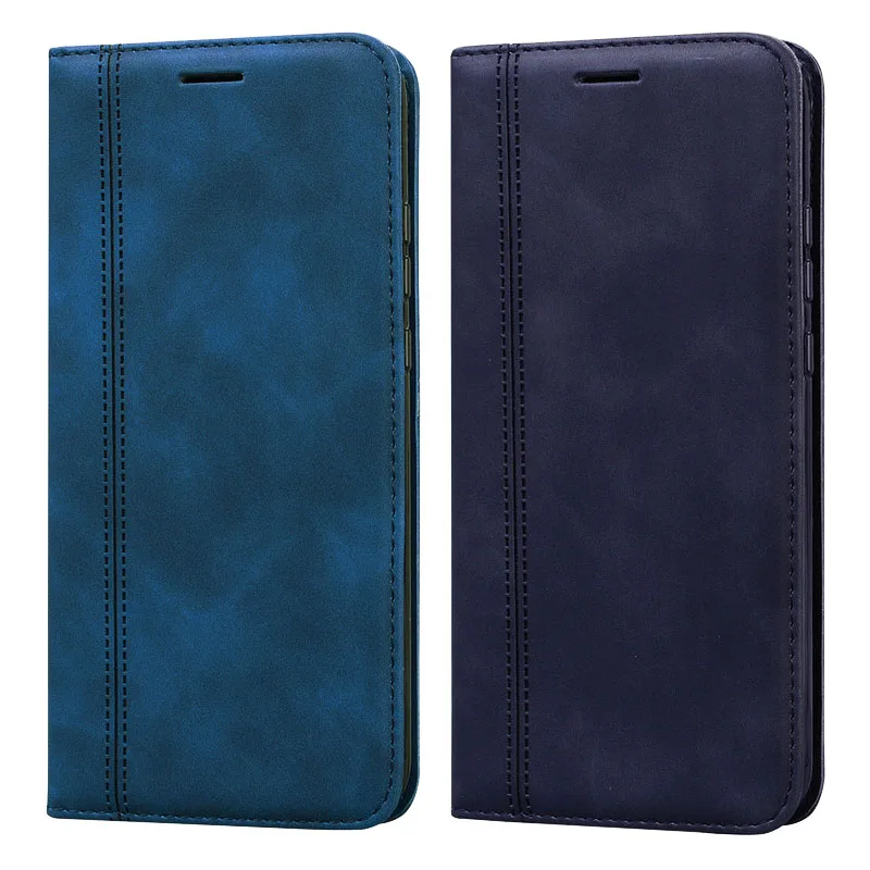 

HuaWei P40 Lite E Case Business type luxury leather Flip Card slot Phone Case For HuaWei Y7P Honor 9C soft Silicone Back Cover