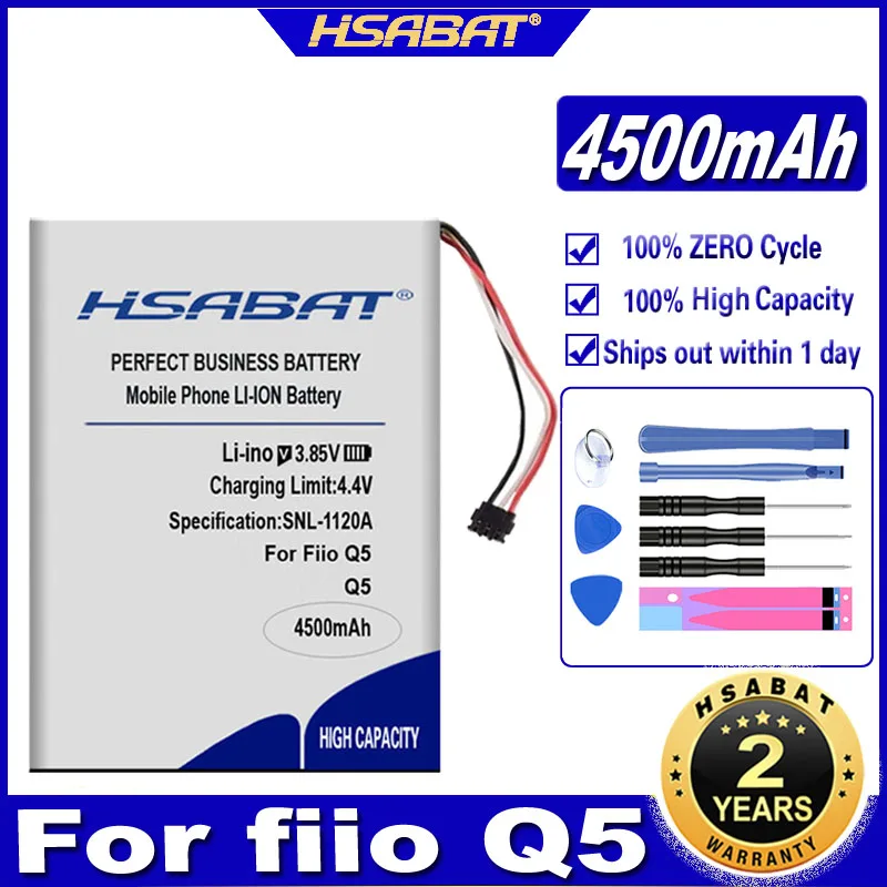 HSABAT 874866 4500 мАч аккумулятор для Fiio Q5 усилитель литий-полимерный перезаряжаемый |
